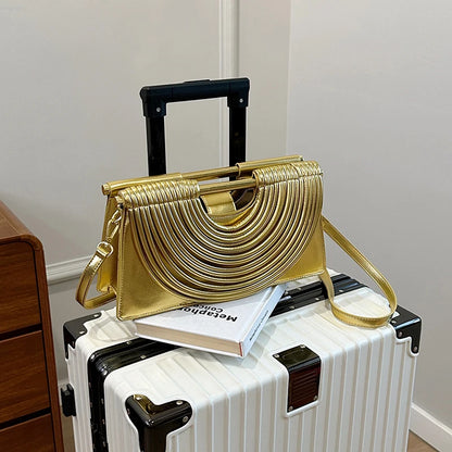 Luxury Ruched Evening Clutch Crossbody Bag