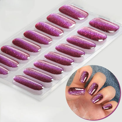 Semi-Cured Snowflake Gel Nail Stickers