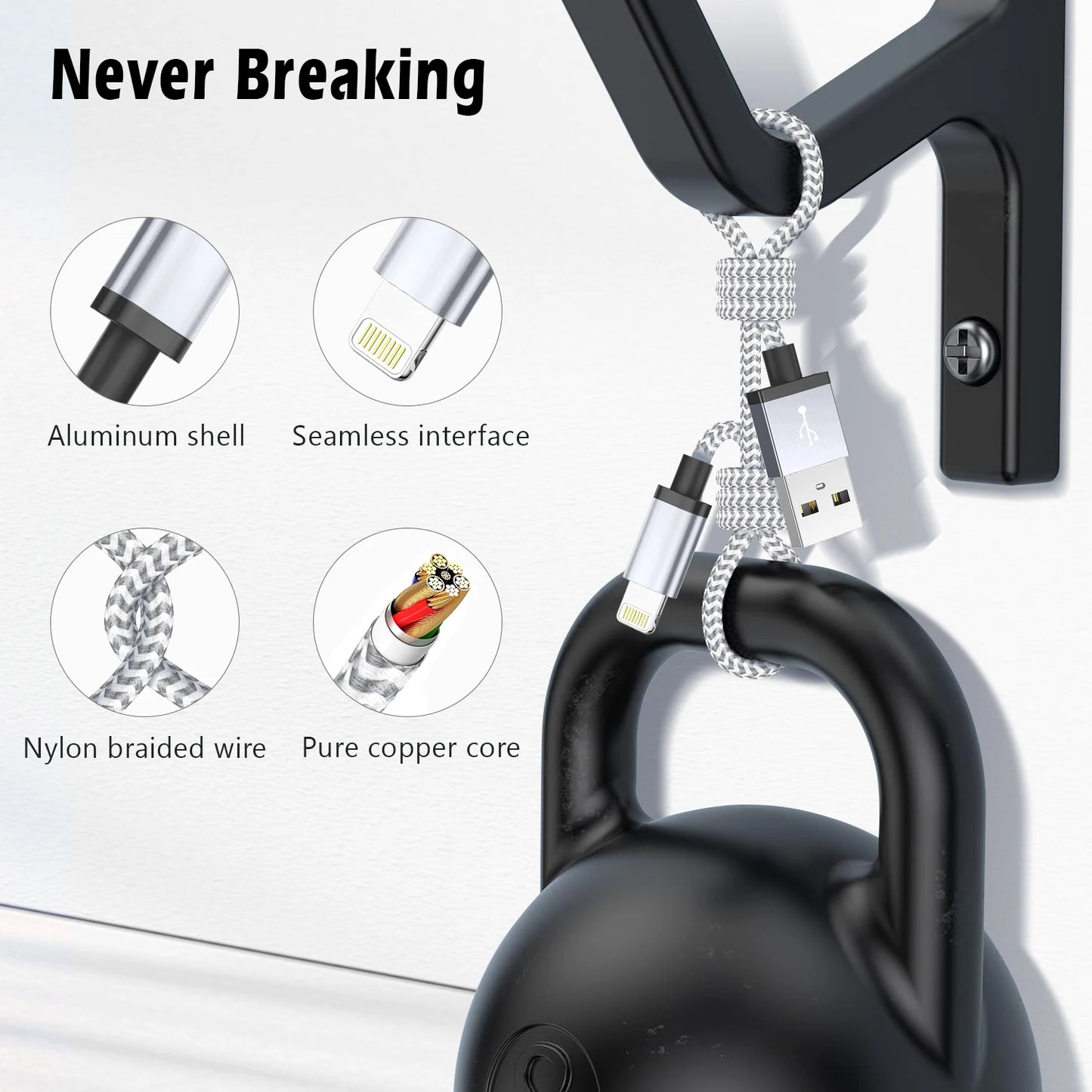 Braided Lightning Charging Cable