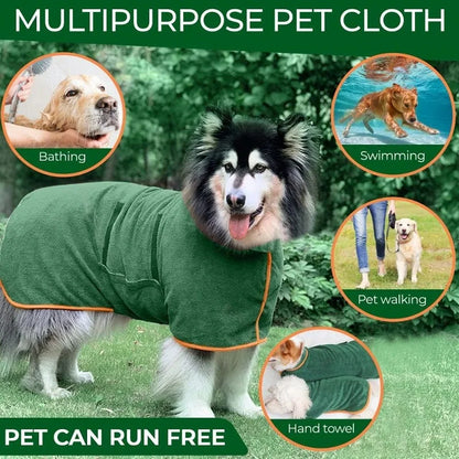 Microfibre Dog Drying Bathrobe Towel