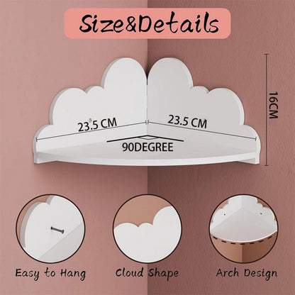 Cloud-Shaped Floating Wall Shelf