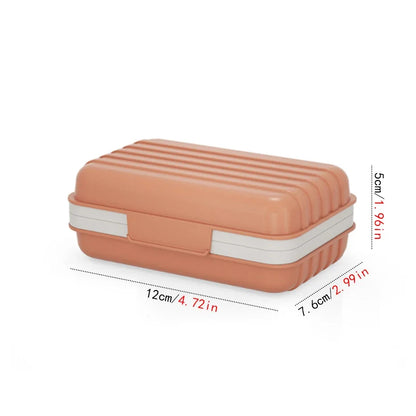 Travel Soap Box with Draining Tray & Lid