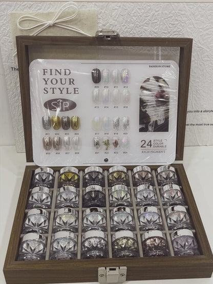 Color Moonlight Magic Mirror Nail Powder Set