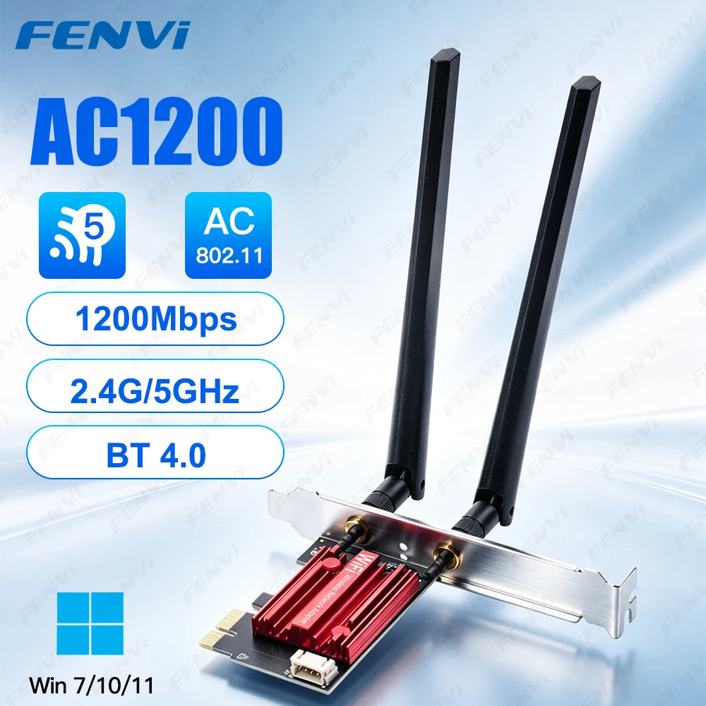 AC1200 PCIe WiFi 5 & Bluetooth 4.0 Dual-Band Network Adapter