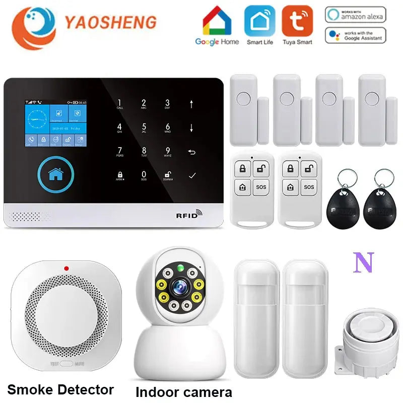 Wireless Security System with Sensors & App Control