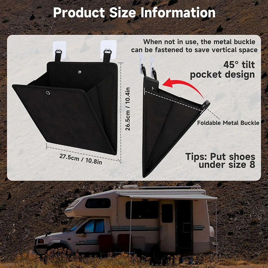 Wall-Mounted RV Shoe Rack Organizer