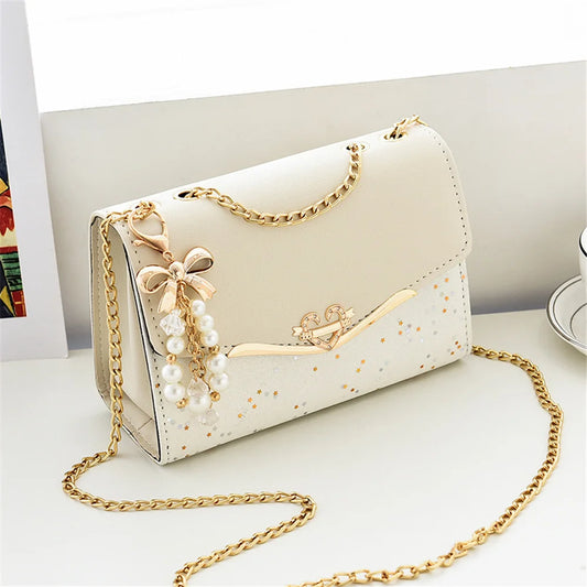 Elegant PU Leather Tassel Crossbody Messenger Bag