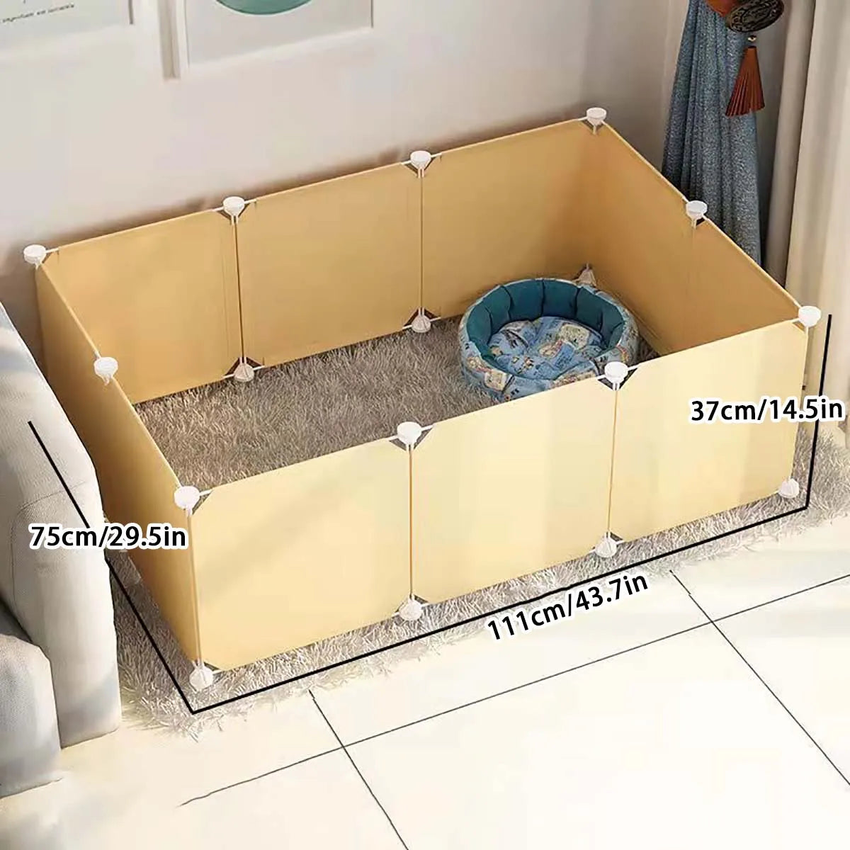 Small Dog Indoor Cage with Protective Fence