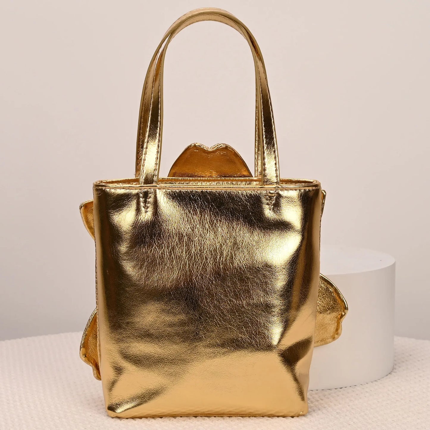 3D Floral PU Leather Bucket Handbag