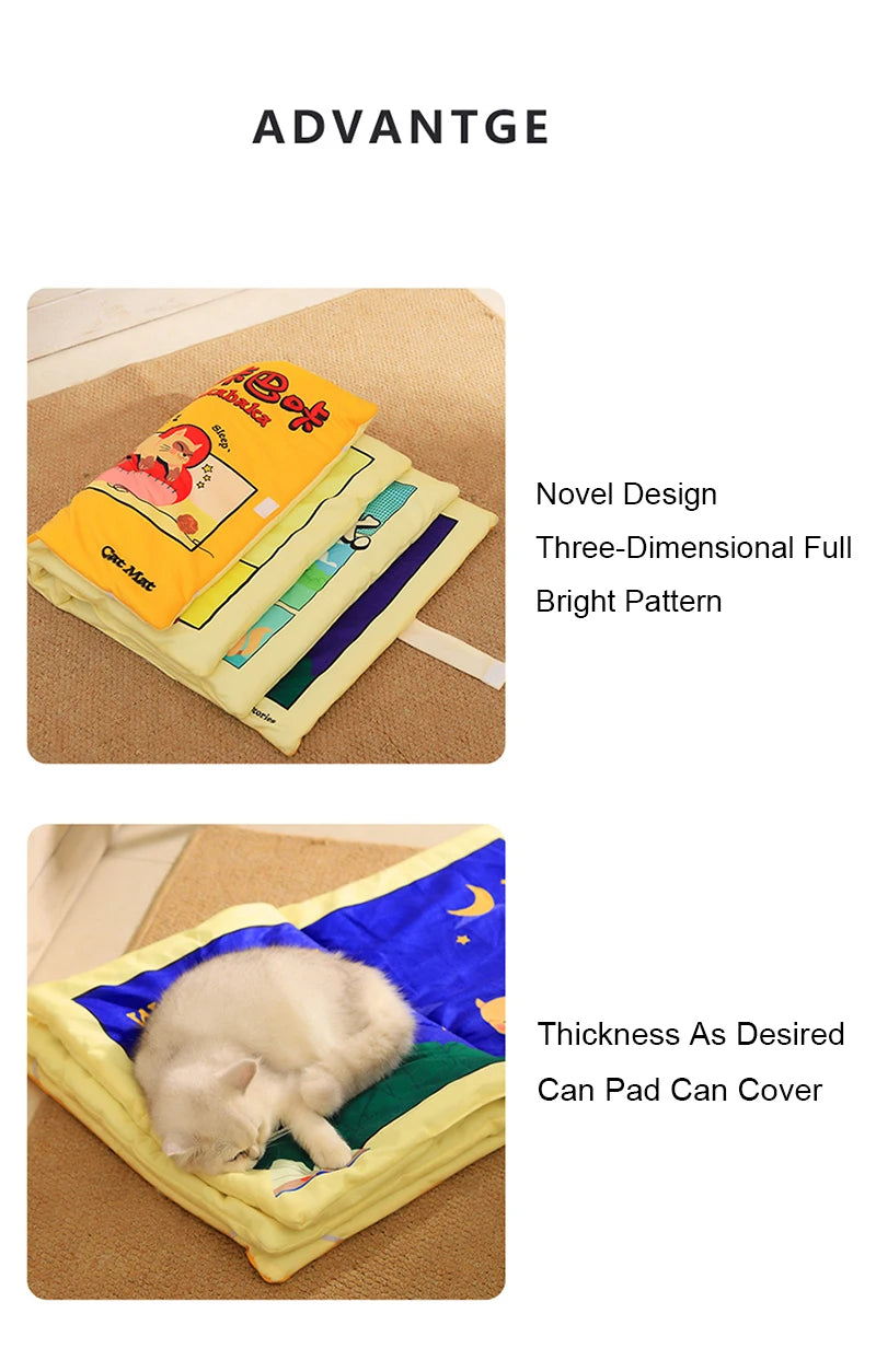 Book Style Foldable Pet Bed Mat