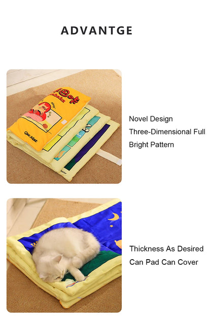 Book Style Foldable Pet Bed Mat