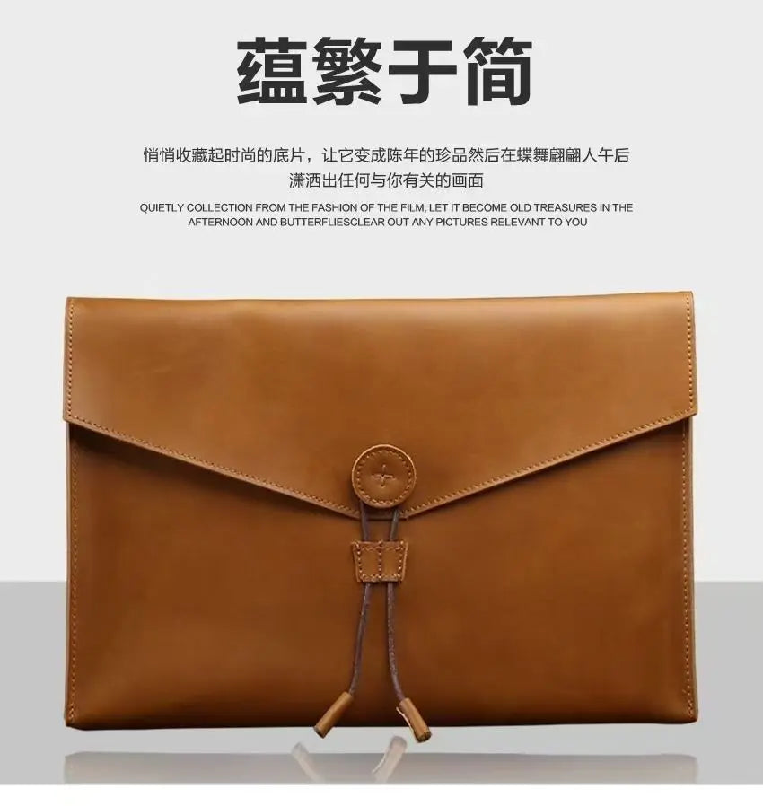 Genuine Leather A4 Document Bag