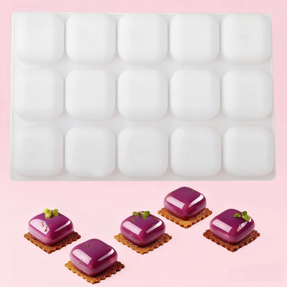 Cube Silicone Baking Mold for Mousse Cakes, Chocolates & French Desserts