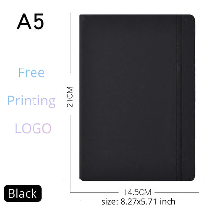 Custom A5/A6 PU Leather Notebook with Logo Printing