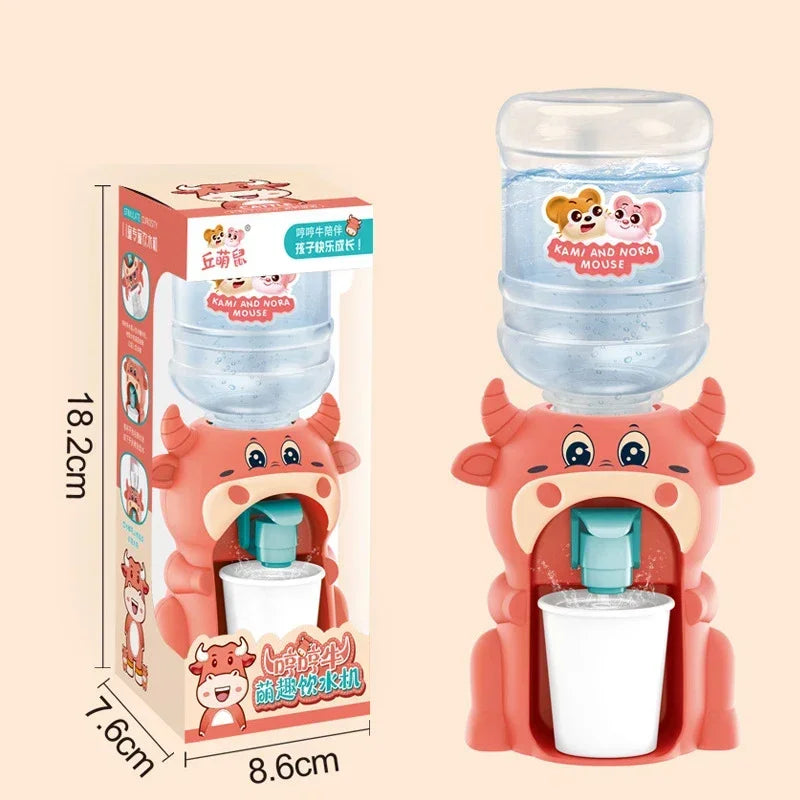 Cartoon Mini Water Cooler with Cup & Bottle
