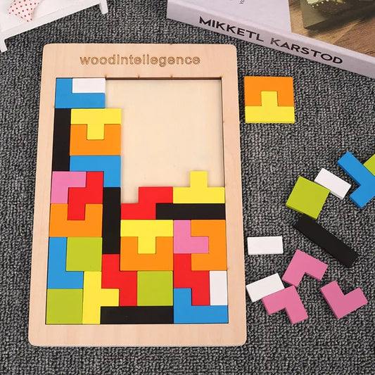1 Set Wooden Blocks Puzzle Toy