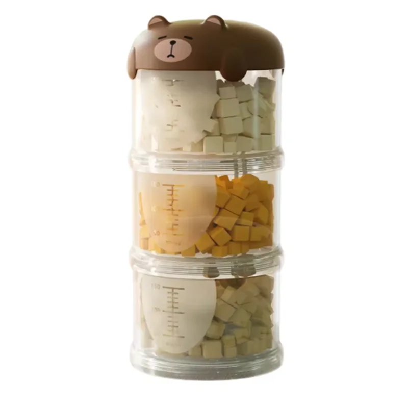 Portable 3-Layer Pet Treat Storage Box for Dogs