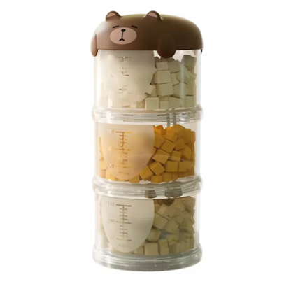 Portable 3-Layer Pet Treat Storage Box for Dogs