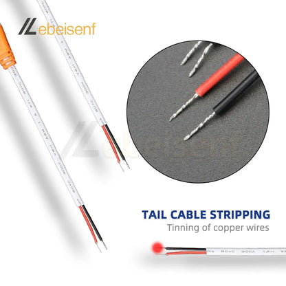 2-Pin LED Power Connector Cable with Lock Buckle