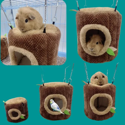 Tree Stump Hamster Hanging Nest