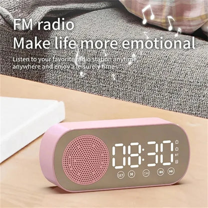 Clock Bluetooth Speaker FM Radio