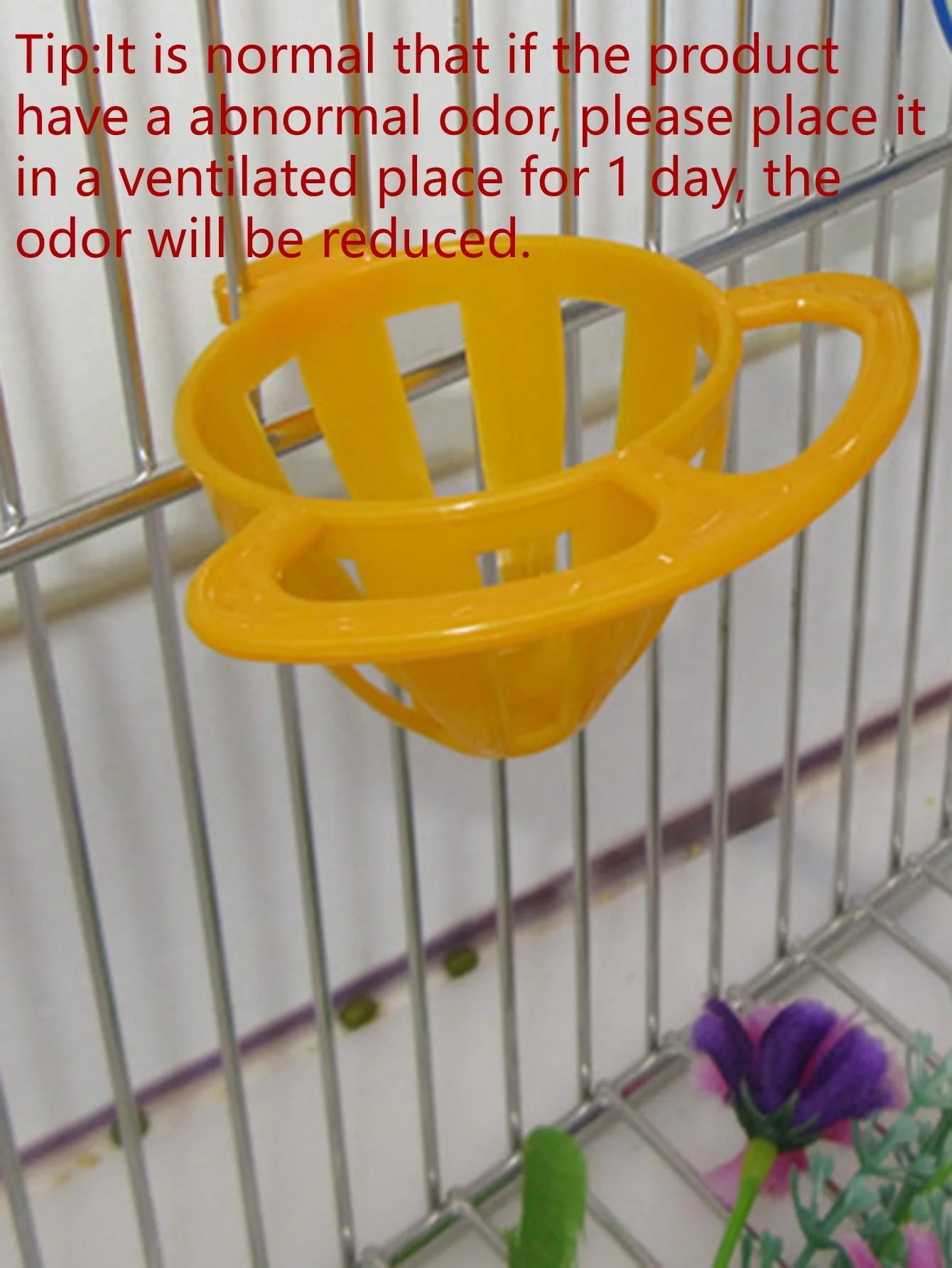 Plastic Bird Food Holder & Egg Feeding Basket for Bird Cages