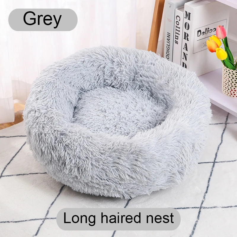 Calming Plush Donut Pet Bed