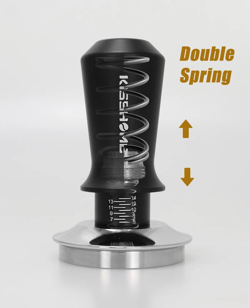 30lb Calibrated Coffee Tamper with Double Spring for Espresso Portafilters