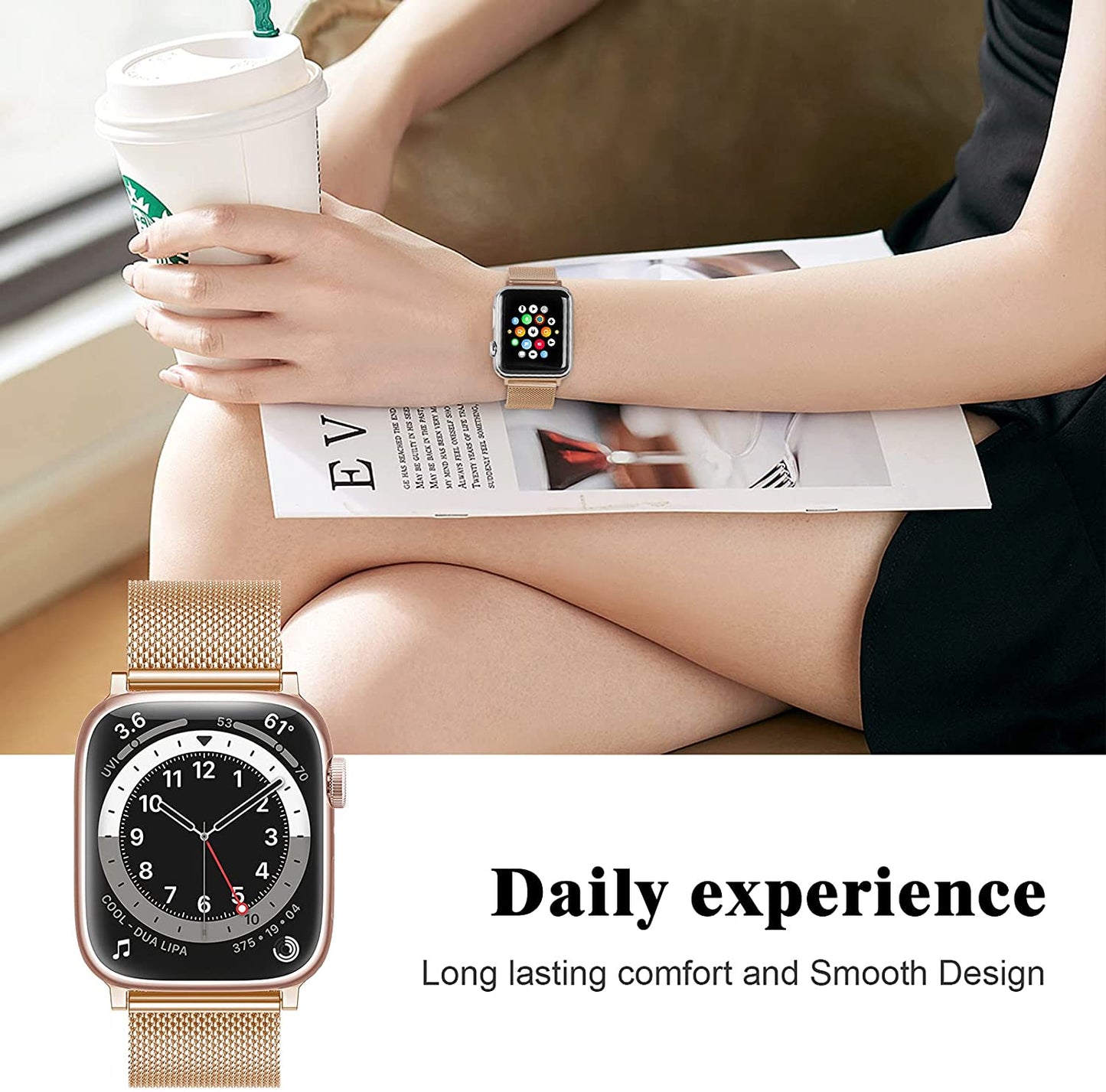 Stainless Steel Women Men Bracelet Band Strap for iWatch