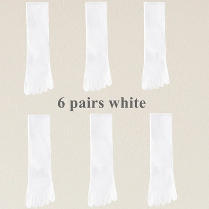 Men’s Cotton Toe Socks 6 Pairs