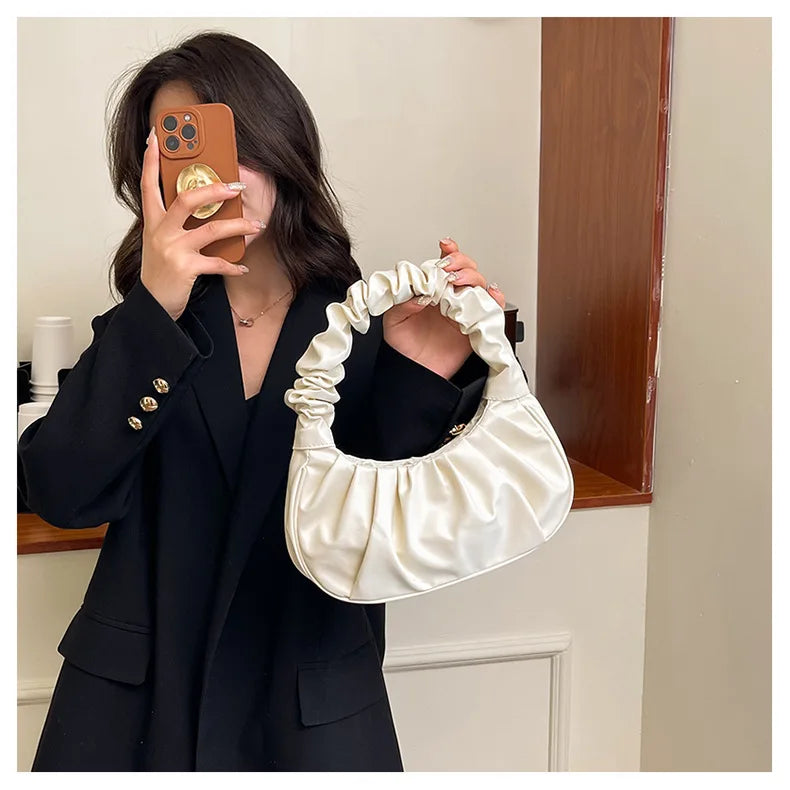 Pleated Cloud Shoulder Bag