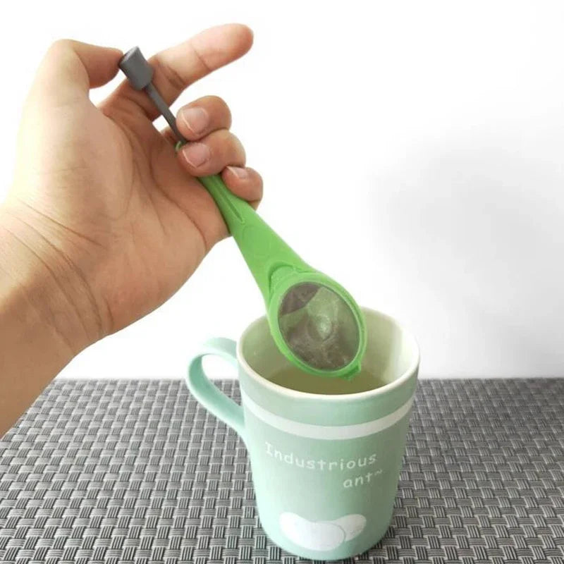 Tea Infuser Spoon with Built-In Plunger