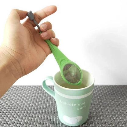 Tea Infuser Spoon with Built-In Plunger