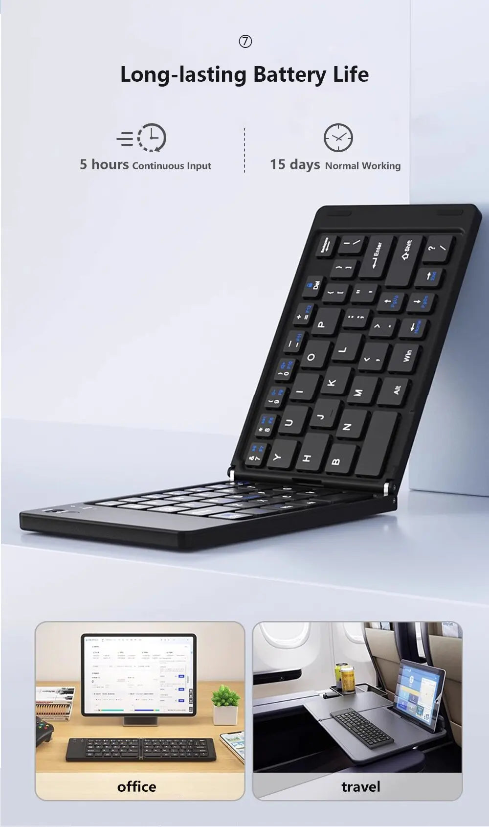 Mini Foldable Bluetooth Keyboard