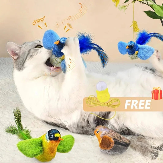 Interactive Chirping Bird Cat Toy