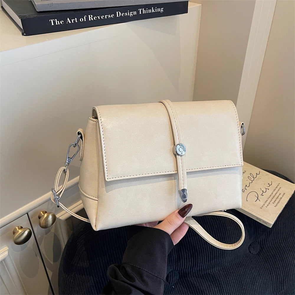 Vintage Flap Crossbody Satchel Bag