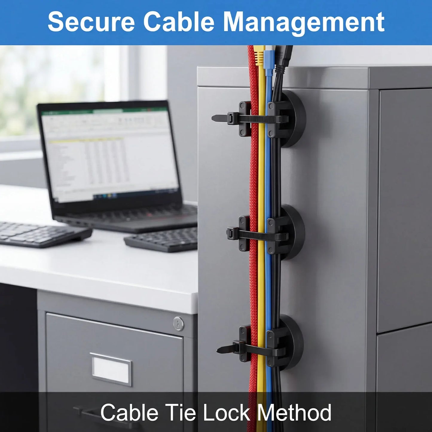 Magnetic Zip Tie Cable Holders Organizer