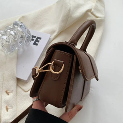 Vintage PU Leather Satchel Shoulder Bag