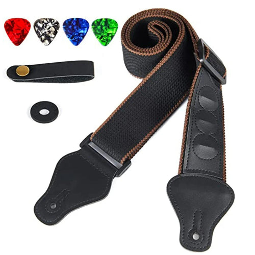 Guitar Strap Set with Picks & Strap Locks