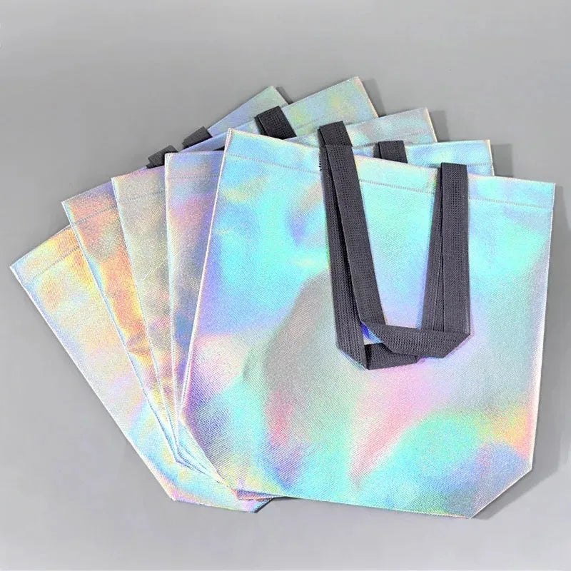Large Capacity Reusable Holographic Shopper Bag