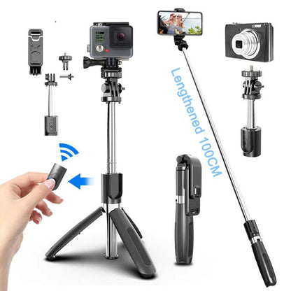 4 In1 Wireless Bluetooth Selfie Stick Tripod Phone Stand