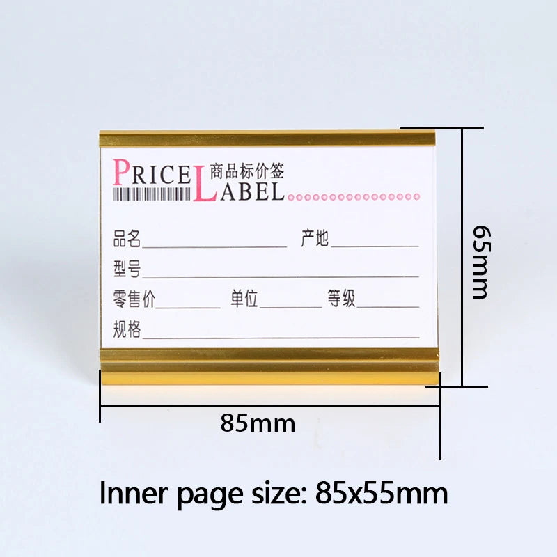 Mini Aluminum L-Shaped Sign Holder Set