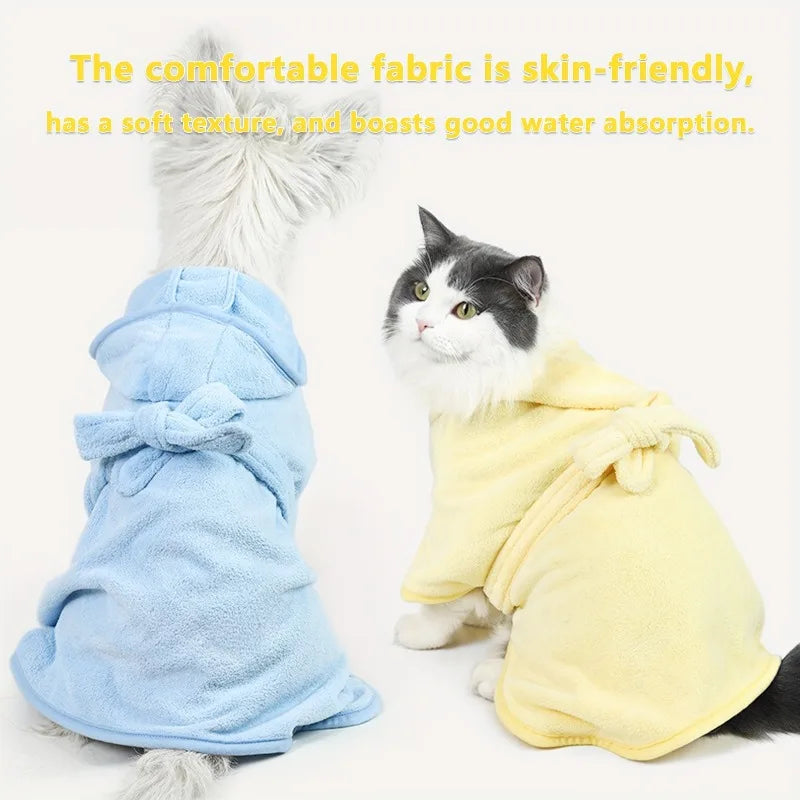 Quick Drying Soft Pet Bath Towel Robe
