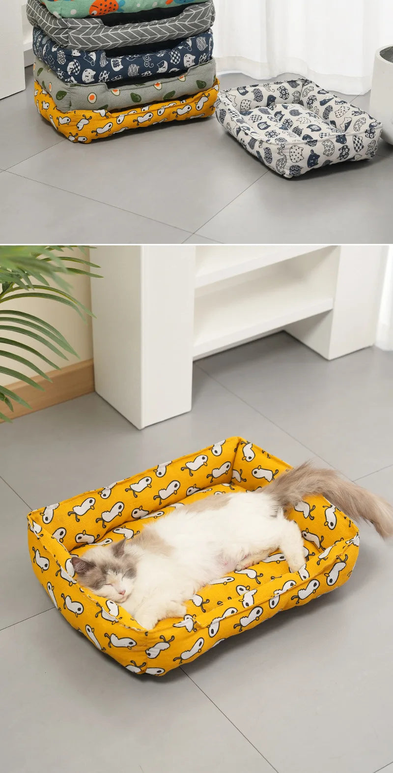 Linen Cooling Pet Sofa Bed
