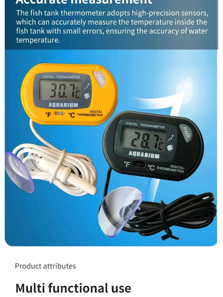 Waterproof LCD Fish Tank & Reptile Habitat Thermometer