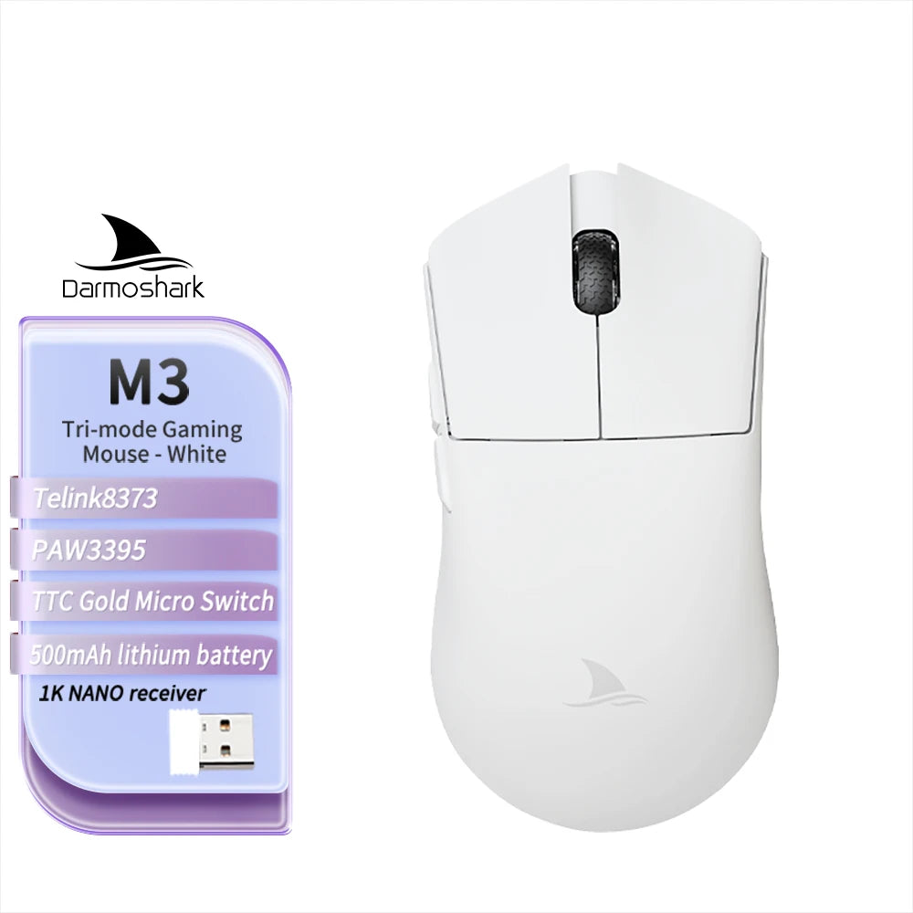 Darmoshark M3 V2 Ultralight Gaming Mouse with PAW3395 Sensor & 8K Polling