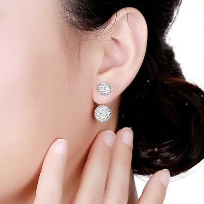 Crystal Ball Stud Earrings
