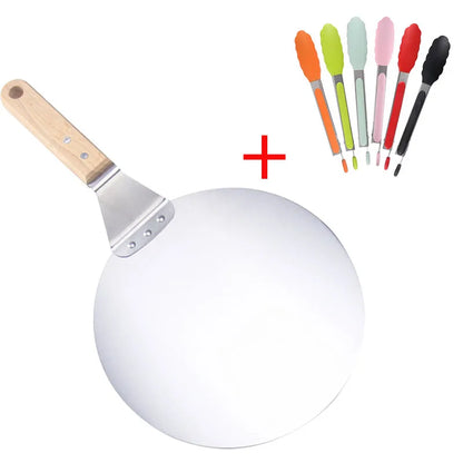 Stainless Steel Pizza Peel with Wooden Handle