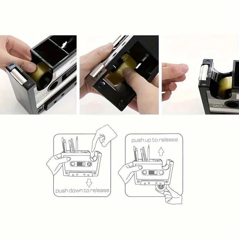 Retro Cassette Desk Organizer