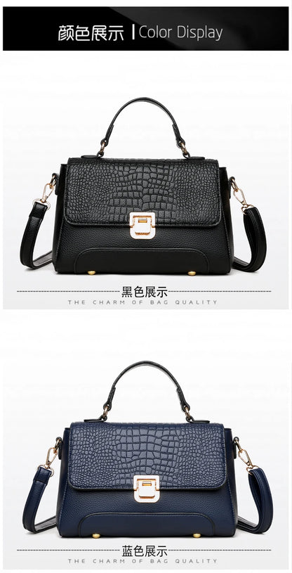Large Capacity Leather Crossbody Handbag for Women
